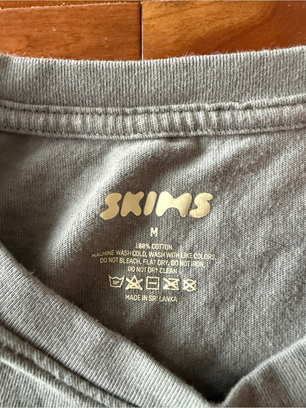 SKIMS Gray Cotton T-shirt - size M